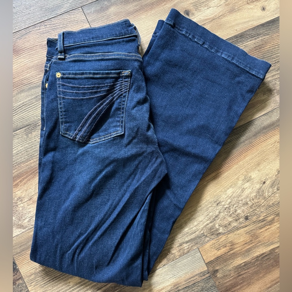 7 For All Mankind Dark Blue Boot Cut Jeans